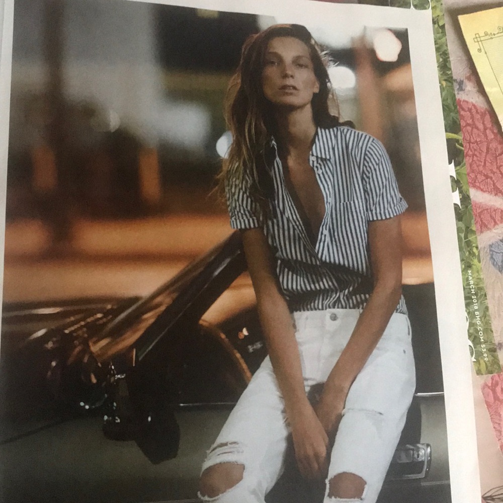 Nordstrom black & white striped shirt SOLD - Picture 8 of 8